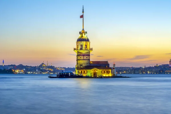 Torre Donzela Istambul Turquia Kiz Kulesi Uskudar — Fotografia de Stock