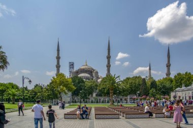 Istanbul, Türkiye - 28 Ağustos: Sultanahmet Camii, (Sultanahmet Camii), Istanbul