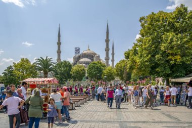 Istanbul, Türkiye - 28 Ağustos: Sultanahmet Camii, (Sultanahmet Camii), Istanbul