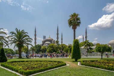 Istanbul, Türkiye - 28 Ağustos: Sultanahmet Camii, (Sultanahmet Camii), Istanbul