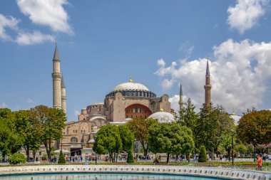 Istanbul, Türkiye - 28 Ağustos: Ayasofya Müzesi, Istanbul, Türkiye