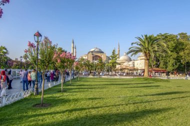 Istanbul, Türkiye - 28 Ağustos: Ayasofya Müzesi, Istanbul, Türkiye