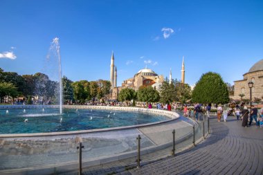 Istanbul, Türkiye - 28 Ağustos: Ayasofya Müzesi, Istanbul, Türkiye