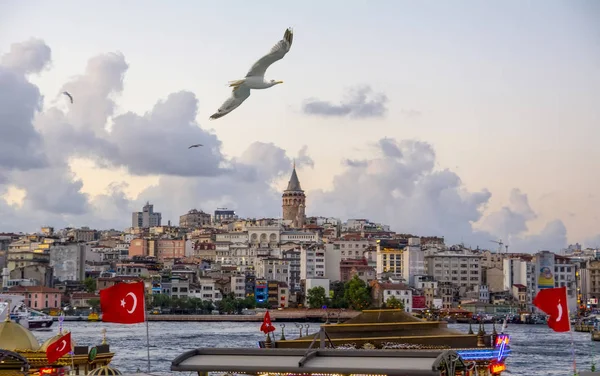 Istanbul Törökország Agust 2018 Galata Torony Utcán Régi Város Isztambul — Stock Fotó