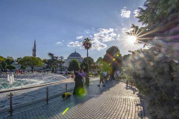 Istanbul, Türkiye - 28 Ağustos: Sultanahmet Camii, (Sultanahmet Camii), Istanbul