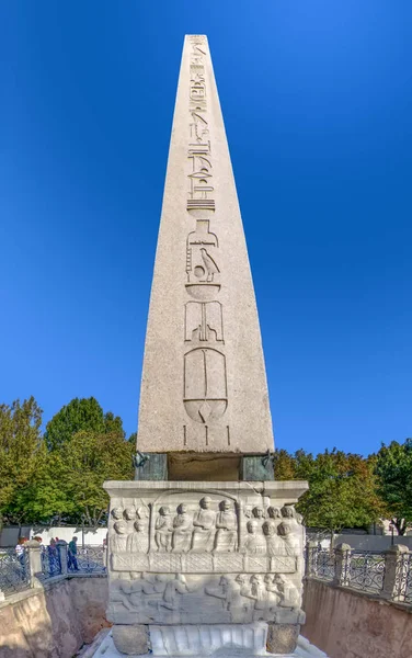 Istanbul Turkije Agust 2018 Obelisk Van Theodosius Egyptische Obelisk Oude — Stockfoto