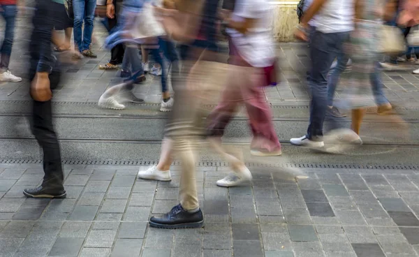 Longa Exposição Velocidade Lenta Obturador Imagem Turva Pessoas Não Identificadas — Fotografia de Stock