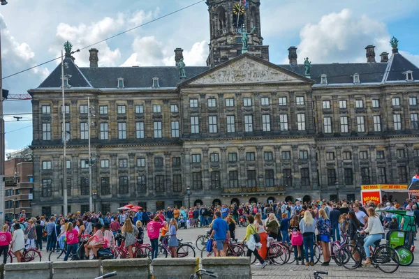 Amsterdã Holanda Agosto 2014 Palácio Real Amsterdã Cidade Amsterdã Paisagem — Fotografia de Stock