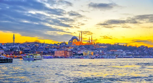 Istanbul Turkey Januari 2019 Arsitektur Muslim Dan Transportasi Air Turki — Stok Foto