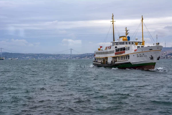 Ιανουαρίου 2019 Κωνσταντινούπολη Τουρκία Μουσουλμανική Αρχιτεκτονική Και Νερό Μεταφέρουν Στην — Φωτογραφία Αρχείου