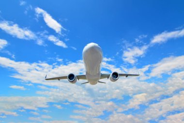 bulutlar yolcu uçak.
