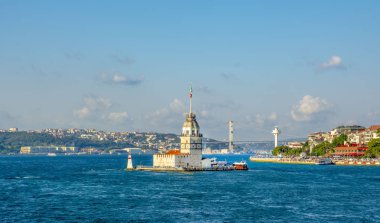 Gün batımında Bakire Kulesi (kiz kulesi) - istanbul, Türkiye