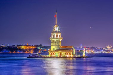 İstanbul, Türkiye 'deki Bakire Kulesi (KIZ KULESI - USKUDAR)