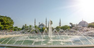 Sultanahmet Camii, (Sultanahmet Camii) ve kadın turist, Istanbul