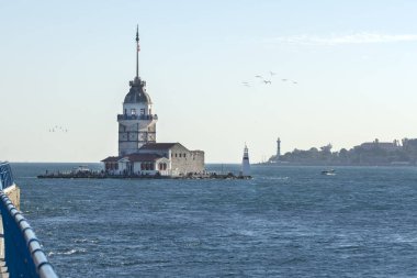 İstanbul, Türkiye 'deki Bakire Kulesi (KIZ KULESI - USKUDAR)