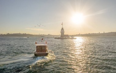 İstanbul, Türkiye 'deki Bakire Kulesi (KIZ KULESI - USKUDAR)