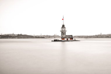 İstanbul, Türkiye 'deki Bakire Kulesi (KIZ KULESI - USKUDAR)