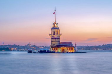 İstanbul, Türkiye 'deki Bakire Kulesi (KIZ KULESI - USKUDAR)