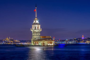 İstanbul, Türkiye 'deki Bakire Kulesi (KIZ KULESI - USKUDAR)