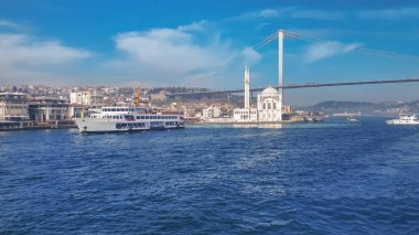 Ortakoy camisi ve Boğaz köprüsü, İstanbul, Türkiye