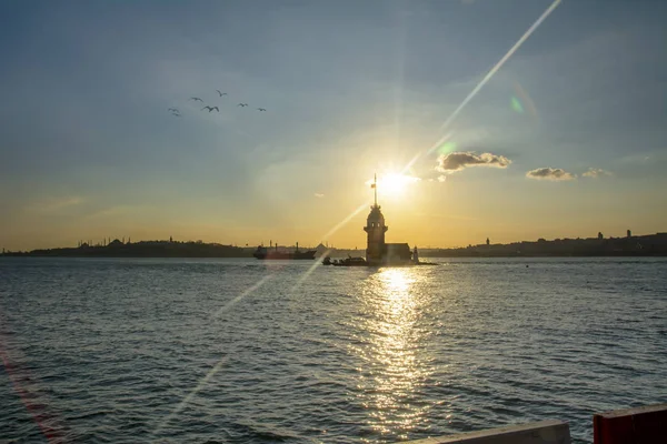 Torre Doncella Estambul Turquía Kiz Kulesi Uskudar —  Fotos de Stock