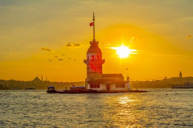 İstanbul, Türkiye 'deki Bakire Kulesi (KIZ KULESI - USKUDAR)