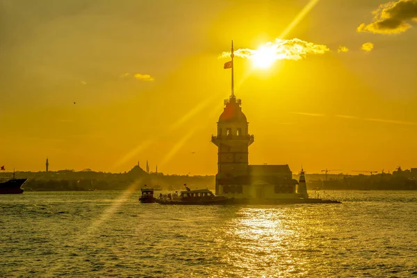 Torre Donzela Istambul Turquia Kiz Kulesi Uskudar — Fotografia de Stock