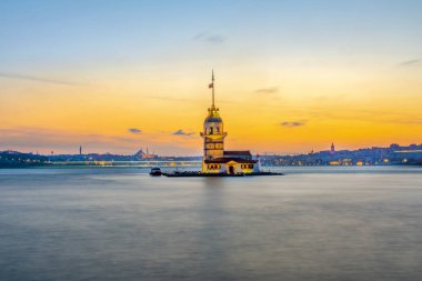 İstanbul, Türkiye 'deki Bakire Kulesi (KIZ KULESI - USKUDAR)