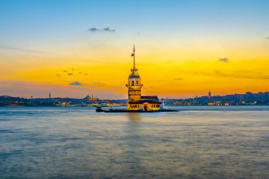 İstanbul, Türkiye 'deki Bakire Kulesi (KIZ KULESI - USKUDAR)