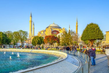 İstanbul Türkiye 04 Nisan 2019: Ayasofya Müzesi, İstanbul, Türkiye 