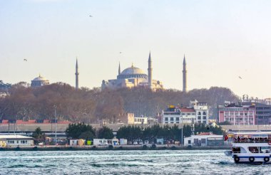 İstanbul Türkiye 04 Nisan 2019: Ayasofya Müzesi ve Türkiye konsepti İstanbul, Türkiye seyahat