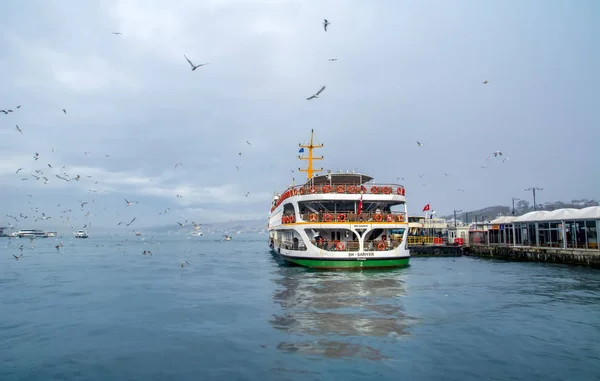 Arquitectura Musulmana Transporte Acuático Turquía Hermosos Monumentos Turísticos Vista Desde —  Fotos de Stock