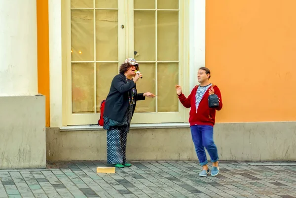 Istanboel Turkije April 2019 Straatmuzikanten Presteren Met Hun Instrumenten Istiklal — Stockfoto