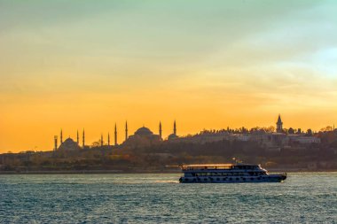 Istanbul boğazı üzerine Sunset
