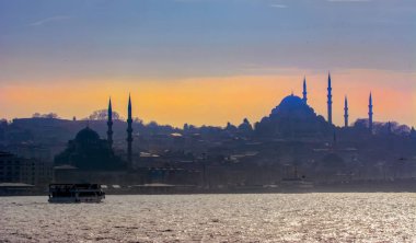 Istanbul boğazı üzerine Sunset