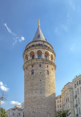 Galata kulesine karşı Haliç, İstanbul, Türkiye 