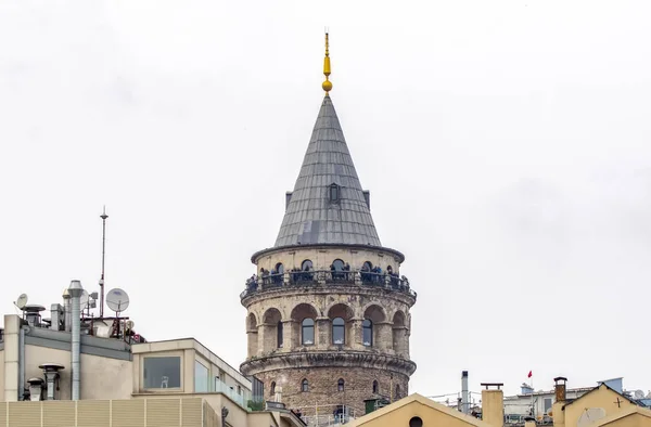 Corno Oro Contro Torre Galata Istanbul Turchia — Foto Stock