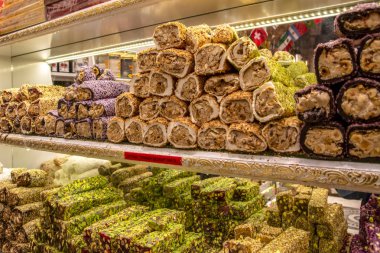 Çeşitli Türk Lokumu çubukları (Şeker kaplı yumuşak şeker)
