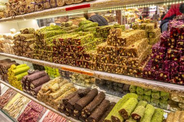 Çeşitli Türk Lokumu çubukları (Şeker kaplı yumuşak şeker)