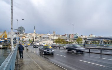 İstanbul, Türkiye 07 Nisan 2019: İstanbul'da Kız Kulesi (Kiz Kulesi - Üsküdar)