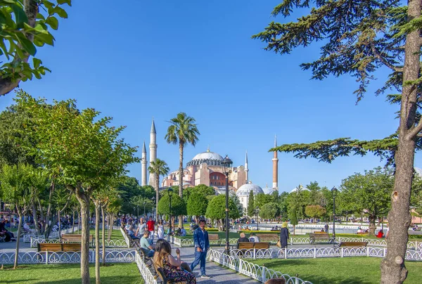 Istanbul Turkey June 2019 Sunny Day Architecture Hagia Sophia Museum — Stock Photo, Image