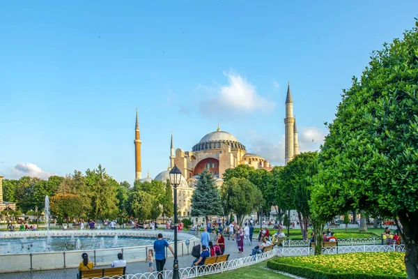 Estambul Turquía Junio 2019 Arquitectura Día Soleado Museo Hagia Sophia — Foto de Stock