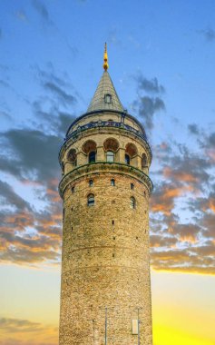 Türkiye 'nin İstanbul kentindeki Galata Kulesi
