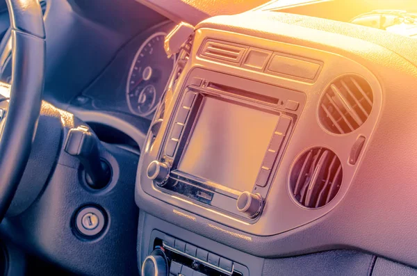 Car interior front dashboard