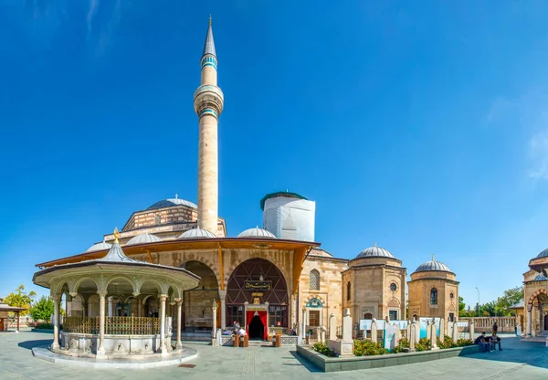 Tumba Mezquita Mevlana Ciudad Konya Museo Mevlana Vista Desde Arriba — Foto de Stock