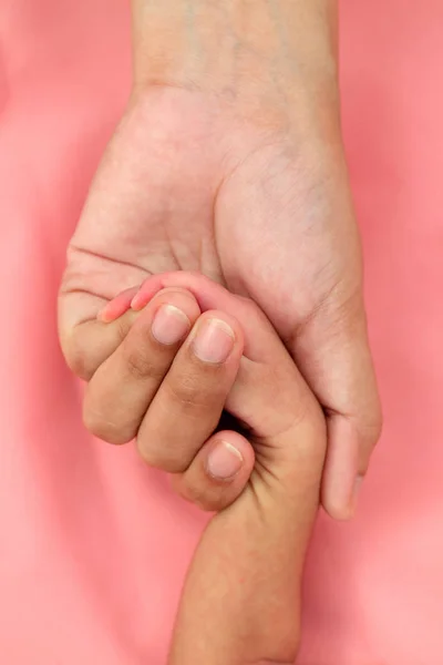 Newborn Baby Hand Mothers Hands — Stock Photo, Image