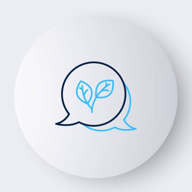 Çizgi Yaprak simgesi beyaz arkaplanda izole edildi. İşaret bırakıyor. Taze doğal ürün sembolü. Renkli taslak konsepti. Vektör.