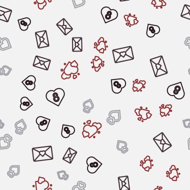 Çizgiyi 8 Mart Zarfıyla ve pürüzsüz bir şablonla ayarla. Vektör.