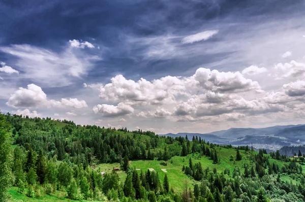 Hdr Vistas Durante Cuesta Arriba Makovytsya Ucrania Yaremche Altura Montaña — Foto de Stock