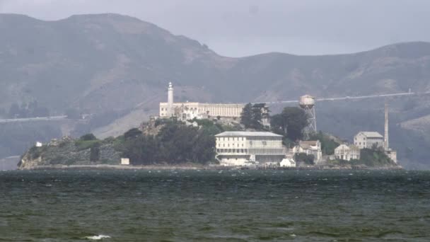 Plan Statique Île Alcatraz Autre Côté Baie — Video